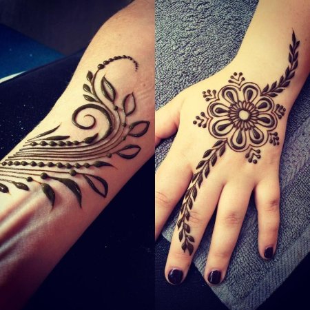 Тату хной на руке для девушек