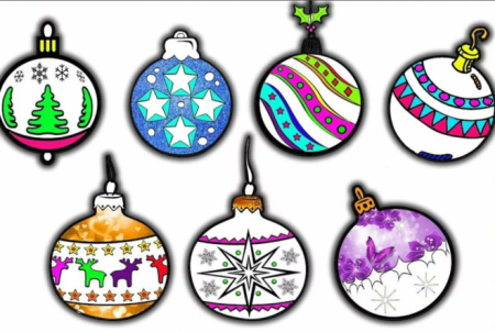 Рисование елочных игрушек