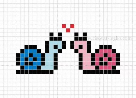 Рисунки по клеточкам для подростков