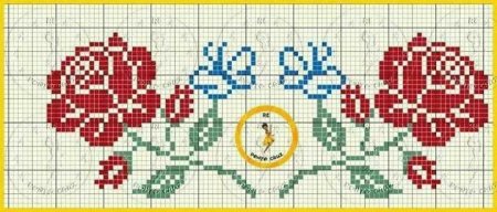 Вышивка болгарским крестом на вафельном полотенце