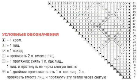 Вяжем шаль бактус спицами схемы