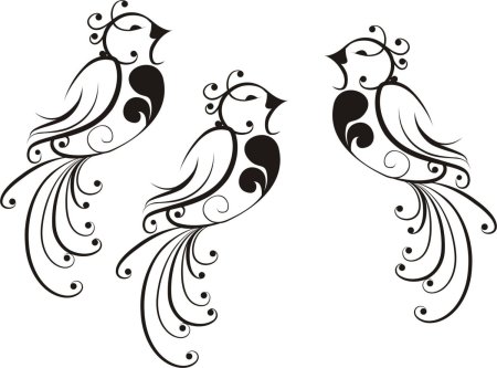 Узорная птица