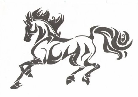 Стилизованная лошадь рисунок