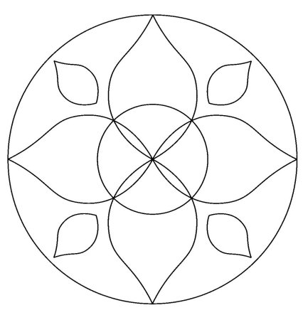 Рисование узора в круге