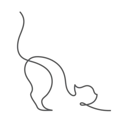 Кот одной линией
