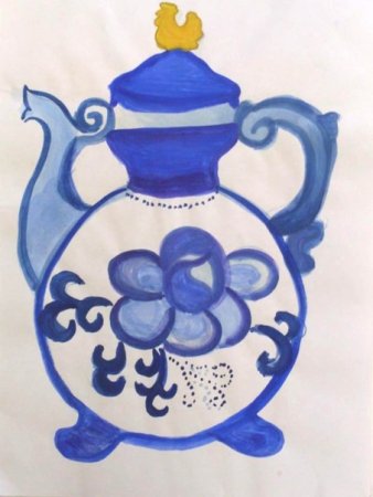 Рисование Гжель квасник