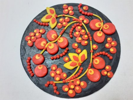 Пластилинография Золотая Хохлома