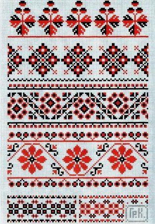 Кубанская вышивка крестом рушники