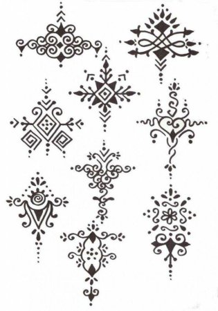 Узоры для рисования хной простые