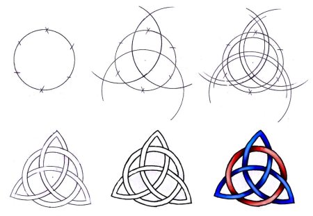 Кельтский узел схема рисования