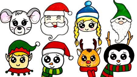 Новогодние фото для срисовки