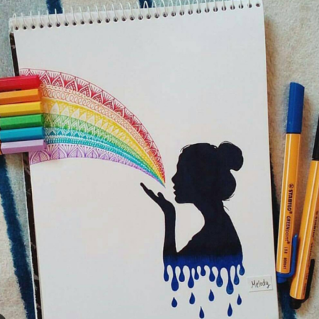 Рисунки для срисовки фломастерами