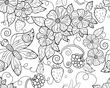 Flower Garland Coloring Printable