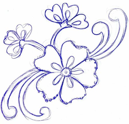 Рисунки цветов для срисовки