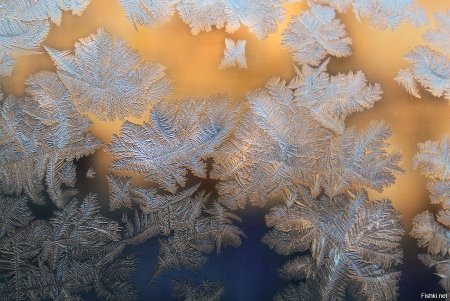 Морозные узоры на окне