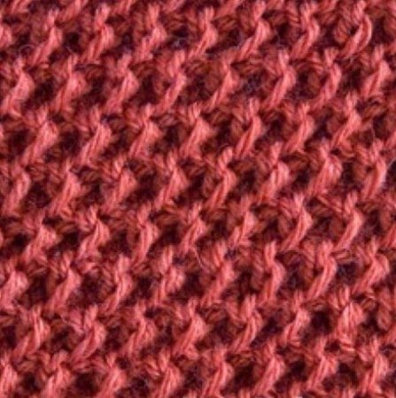 Простой узор мелкие соты (жемчужный Бриошь) / Pearl Brioche Knit Stitch / #59