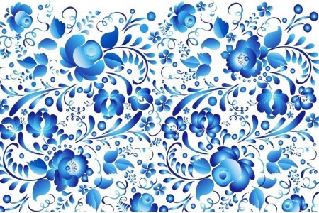 Орнаментная роспись Гжель