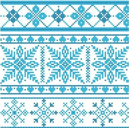 Жаккард снежинки