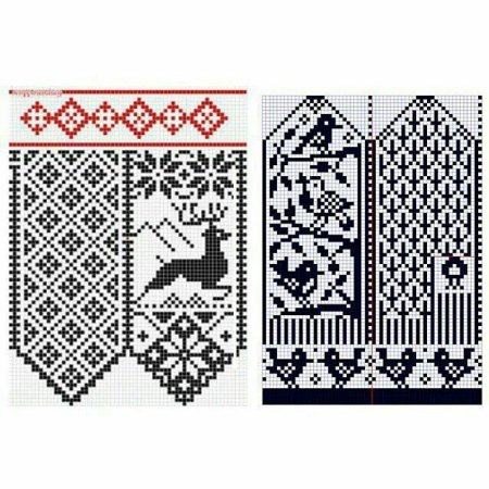 Узор для варежек спицами схемы