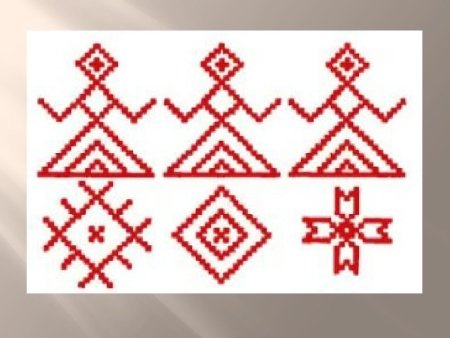 Народная вышивка на полотенце