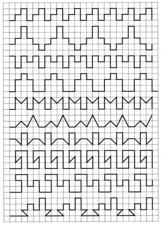Узоры в клеточку для дошкольников
