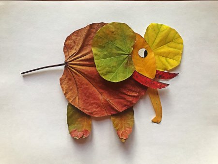 Поделки из зеленых листьев