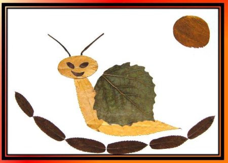 Сова из листьев поделка