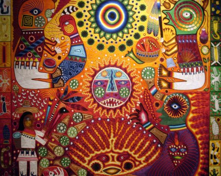 Мозаика племени Уичоли (Huichol)