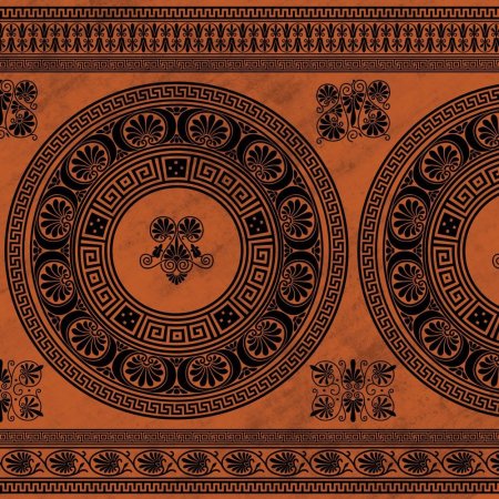 Меандр орнамент Греция