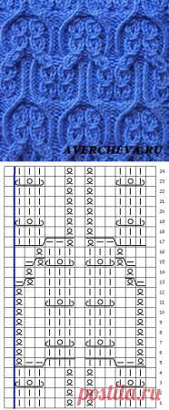 Ажурные узоры спицами Аверчева