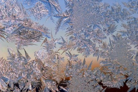 Морозные узоры на стекле