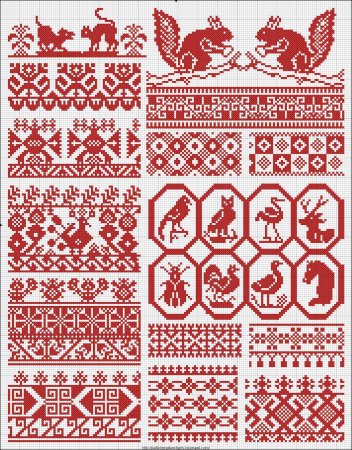 Великорусские и малороссийские узоры для вышивания