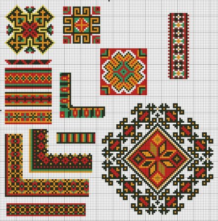 Чувашская вышивка швы узоры