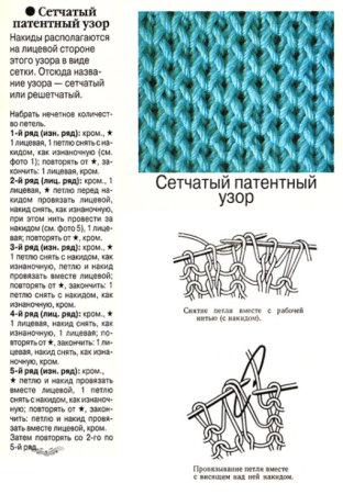Вязка пчелиные соты спицами схема