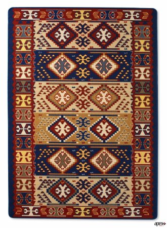 Индийский ковёр шерстяной «Kilim Sun-Deep» c203-GLD