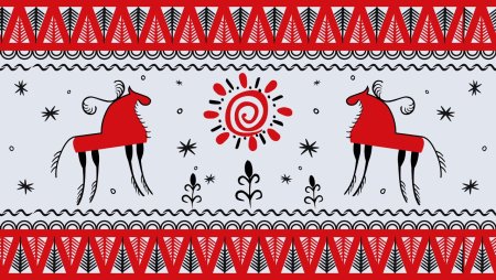 Флажок Мезенская роспись