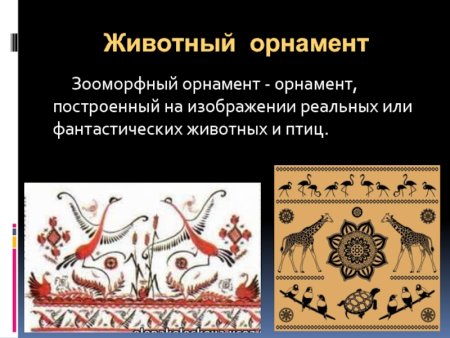 Зооморфный вид орнамента