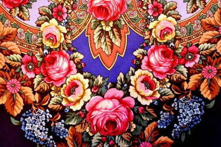 Павлопосадский платок Виноградная лоза