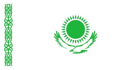 Казахский орнамент на флаге