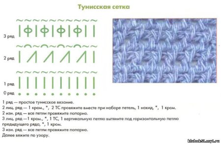 Ажурное Тунисское вязание