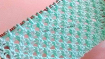 Узор летний жемчуг спицами