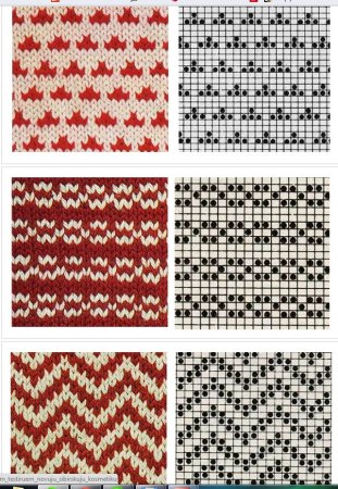 Жаккардовые узоры спицами