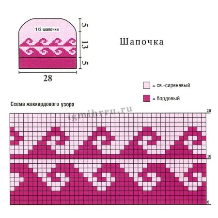Шапка двухцветный жаккард