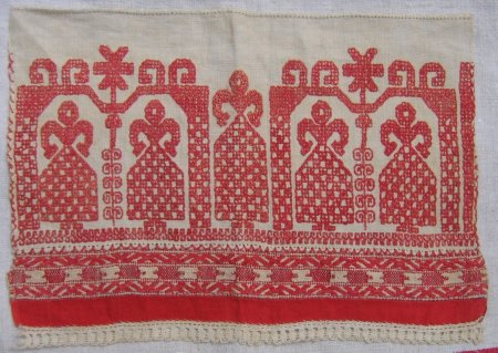 Узоры на старинном полотенце