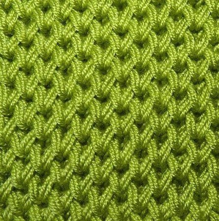 Простой узор мелкие соты (жемчужный Бриошь) / Pearl Brioche Knit Stitch / #59