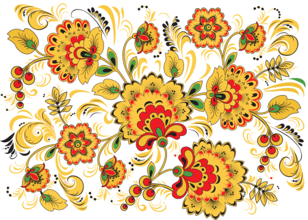 Хохломская роспись паттерн