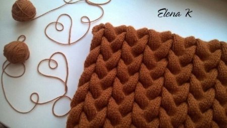 Теневая коса спицами