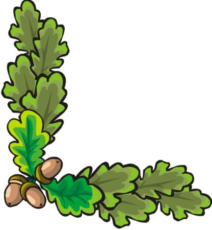 Рамка из дубовых листьев