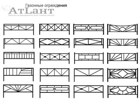 Газонные ограждения из металла
