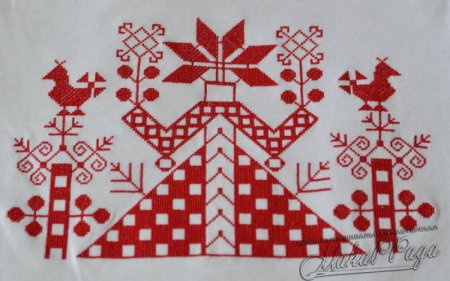 Эскиз по мотивам народной вышивки